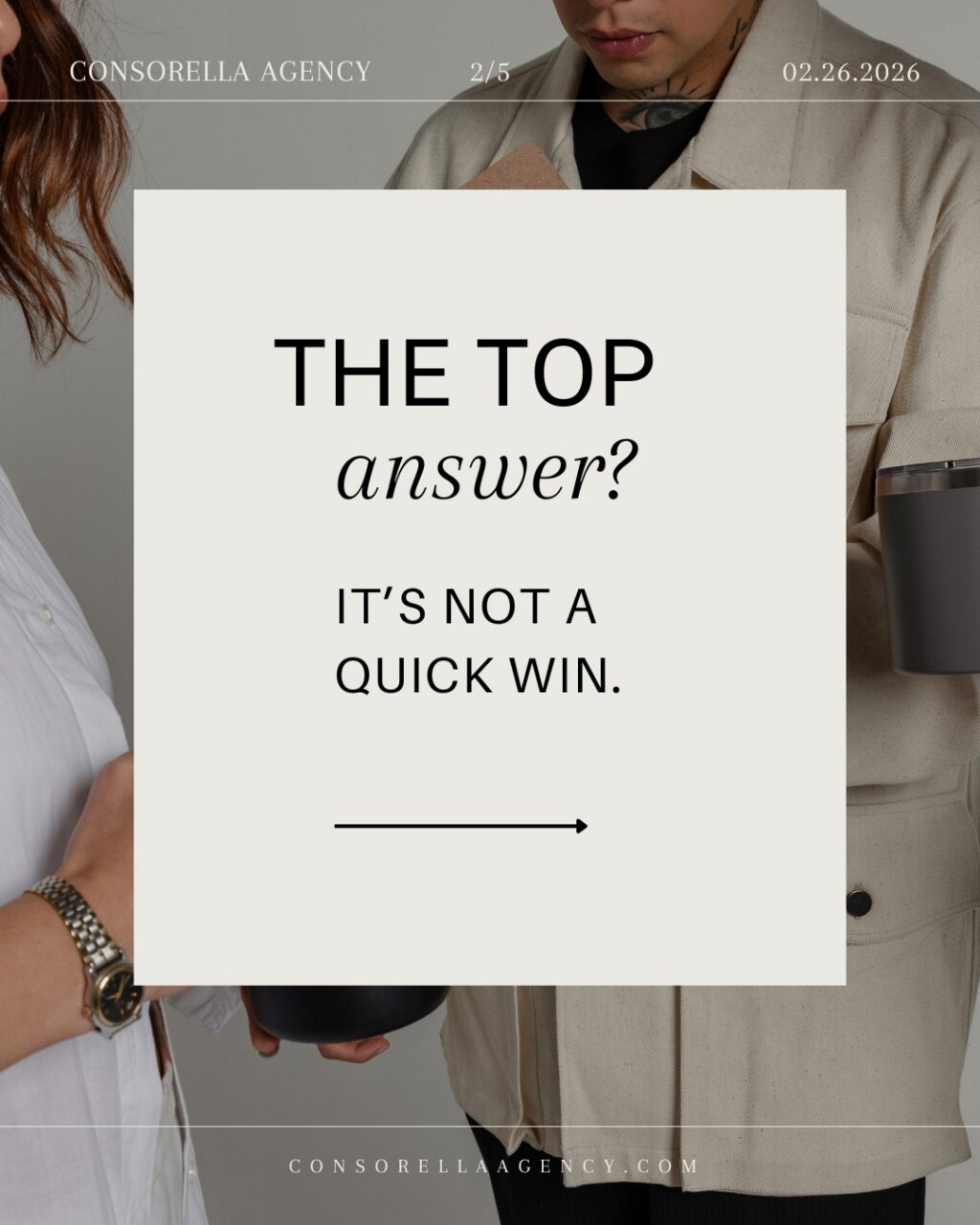 Instagram post from consorellaagency. This post is in position 1.