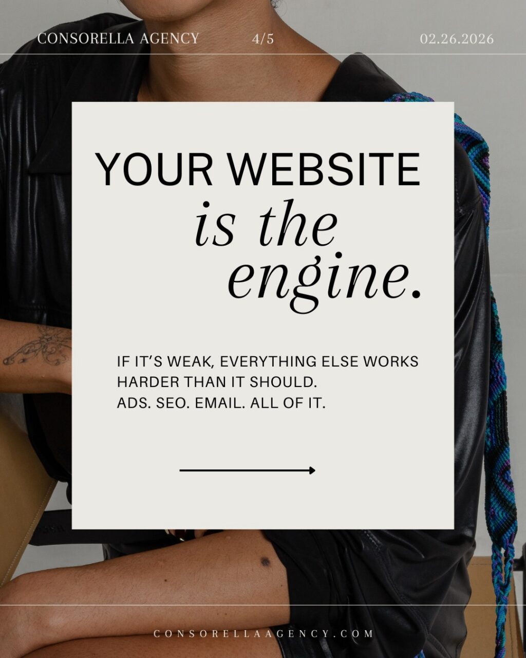 Instagram post from consorellaagency. This post is in position 3.